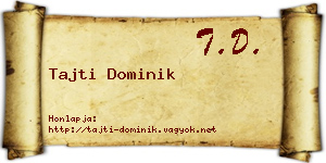 Tajti Dominik névjegykártya